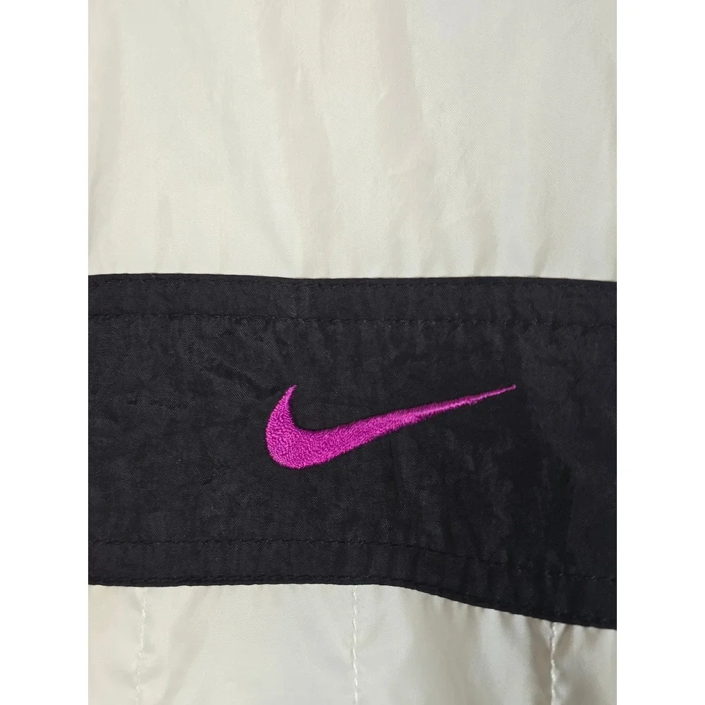 Vintage 90s Nike Windbreaker Jacket Youth L 12-14 Fits Women's‎ S Black White